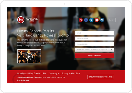 Web design & development for Hard Candy Fitness